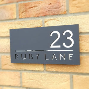 Contemporary Rectangle House sign